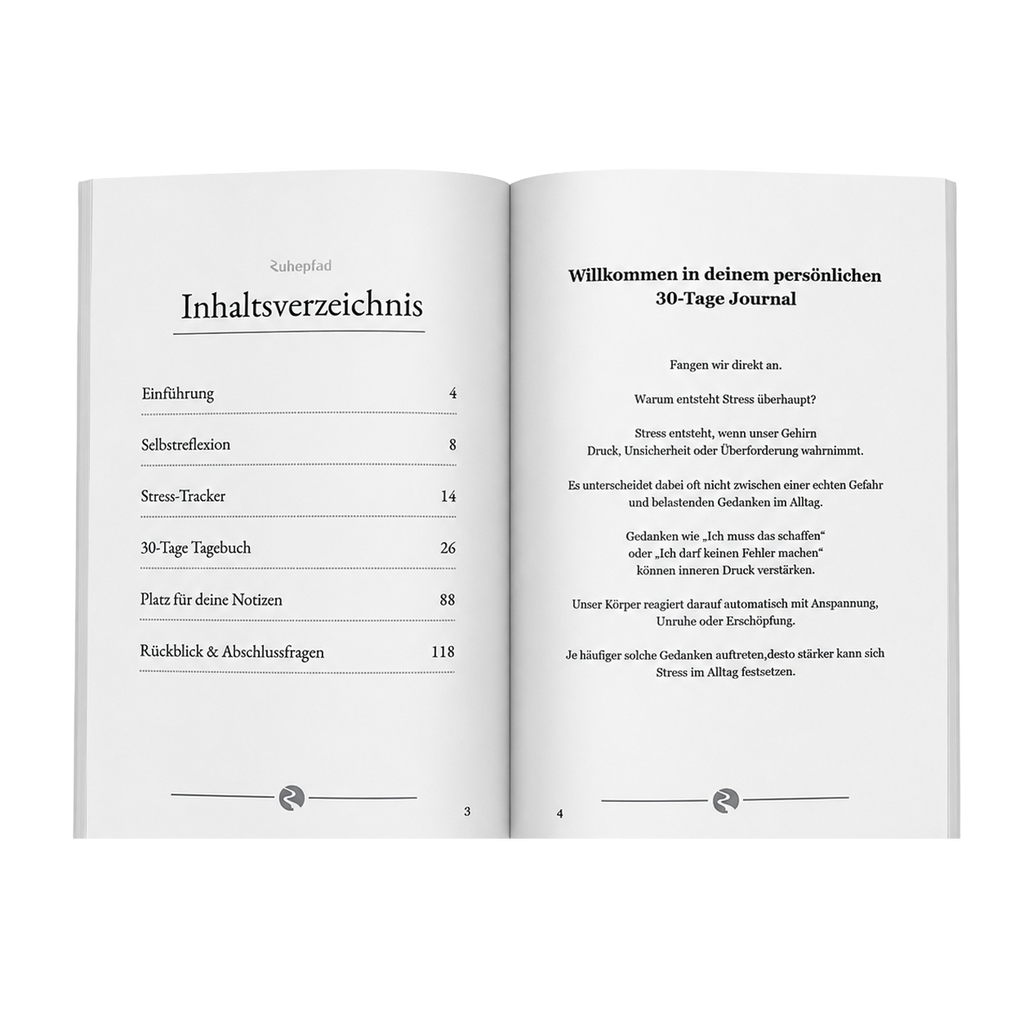 Das 30 Tage Journal - Stress verstehen. Loslassen. Leben.