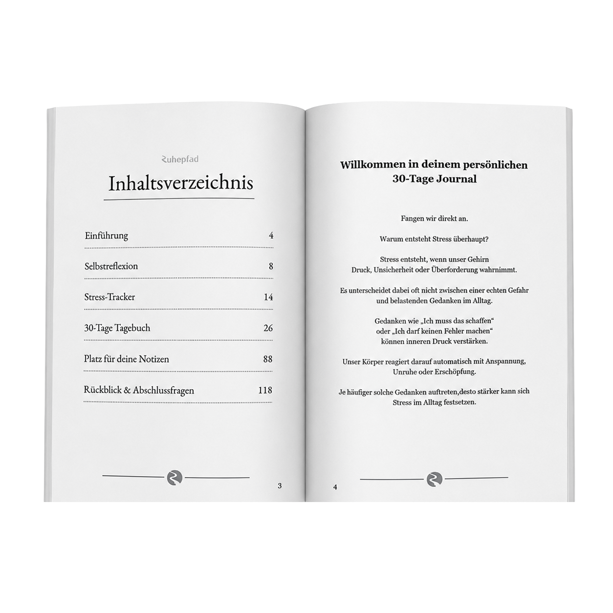Das 30 Tage Journal - Stress verstehen. Loslassen. Leben.