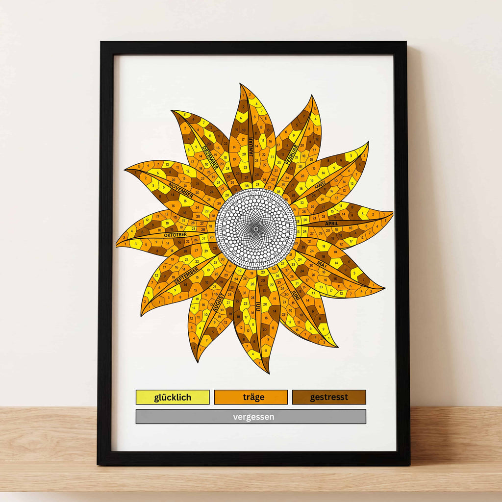 Jahresmosaik (Motiv: Gänseblume)