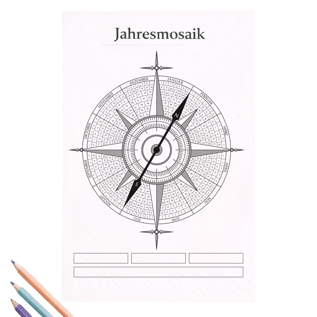 Jahresmosaik (Motiv: Kompass)