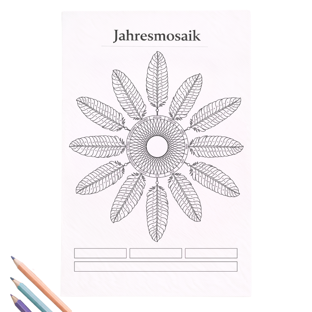 Jahresmosaik (Motiv: Traumfänger)