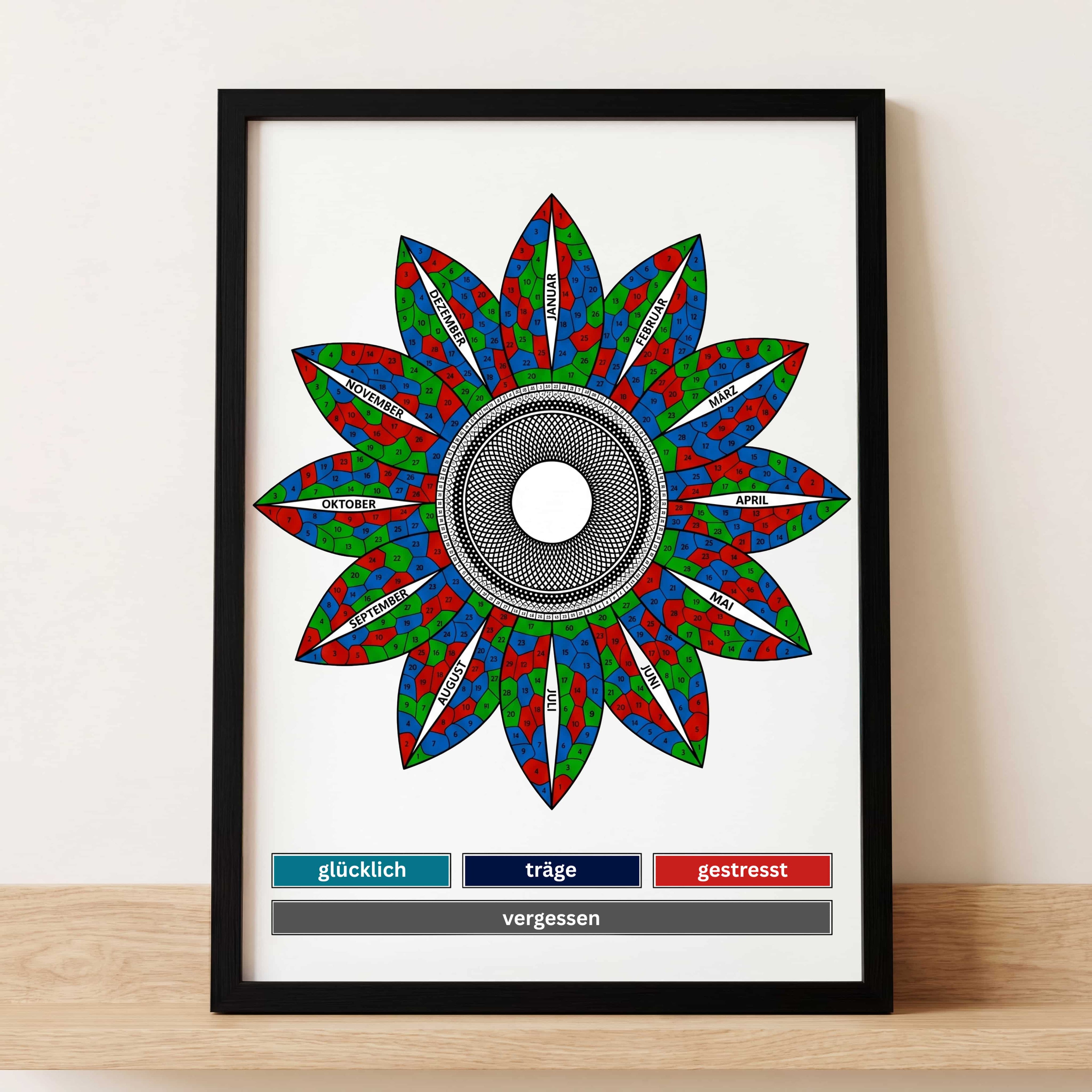 Jahresmosaik (Motiv: Sonnenblume)